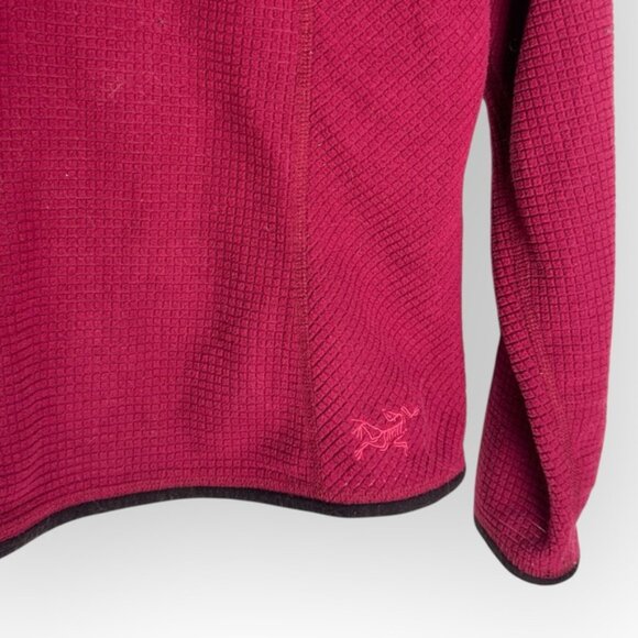 ARC'TERYX Delta AR long sleeve 1/2 half zip fuzzy fleece pullover magenta top M - Picture 5 of 8